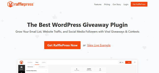 RafflePress Homepage